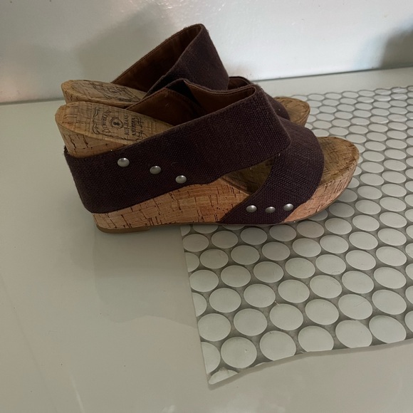 Lucky Brand Shoes - Lucky Brand Brown Wedge Sandals #Y2K